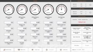 operation setup interface of oil and gas software